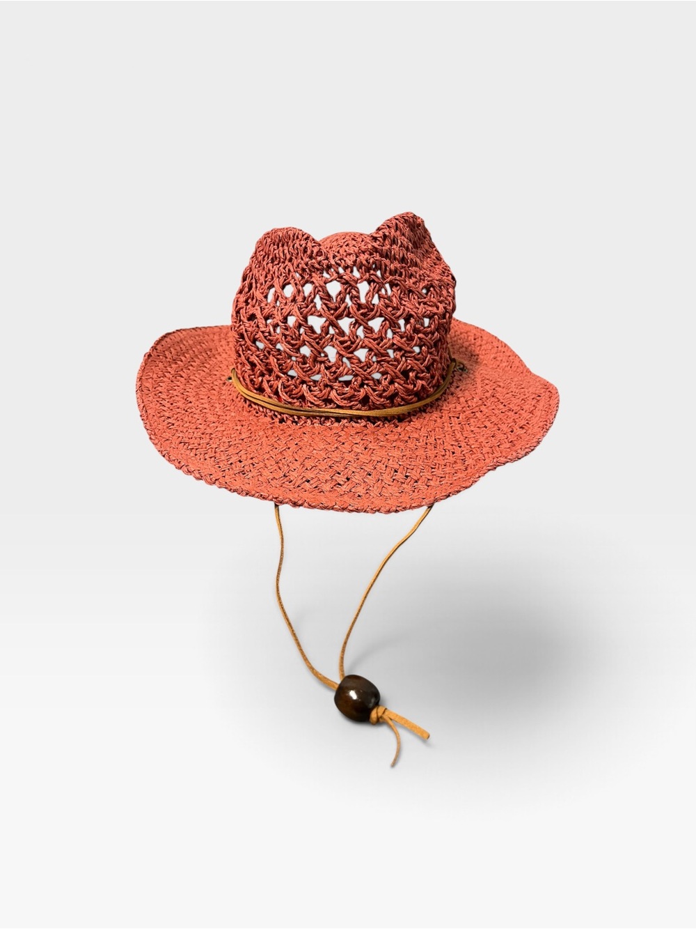 Vince Camuto Coral Braided Straw Sun Hat with Chin Cord